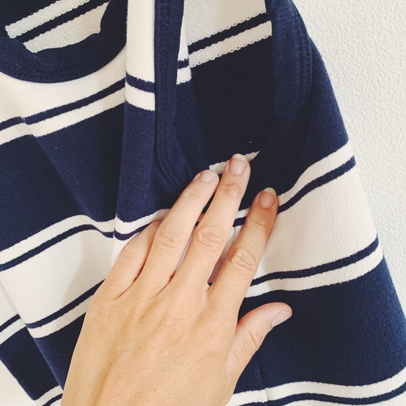 JCrew Striped Cropped Terry Shift - Picture 4 of 6